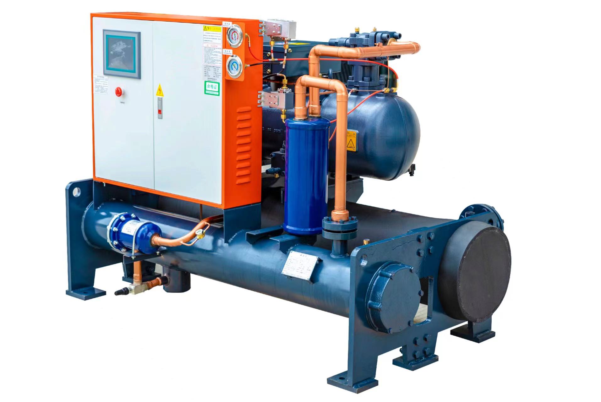 Condenser cleaning of screw chiller cleaning method