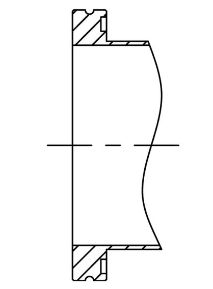 Diagrama de brida de vacío ISO-K