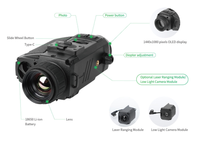 MS3 Series Multi-Function Tactical Monocular