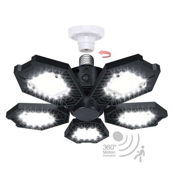 Motion Sensor Garage Light With 5 panles