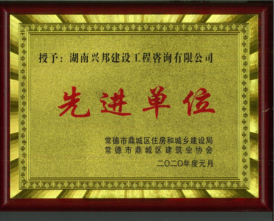 2019年度建筑业先进单位