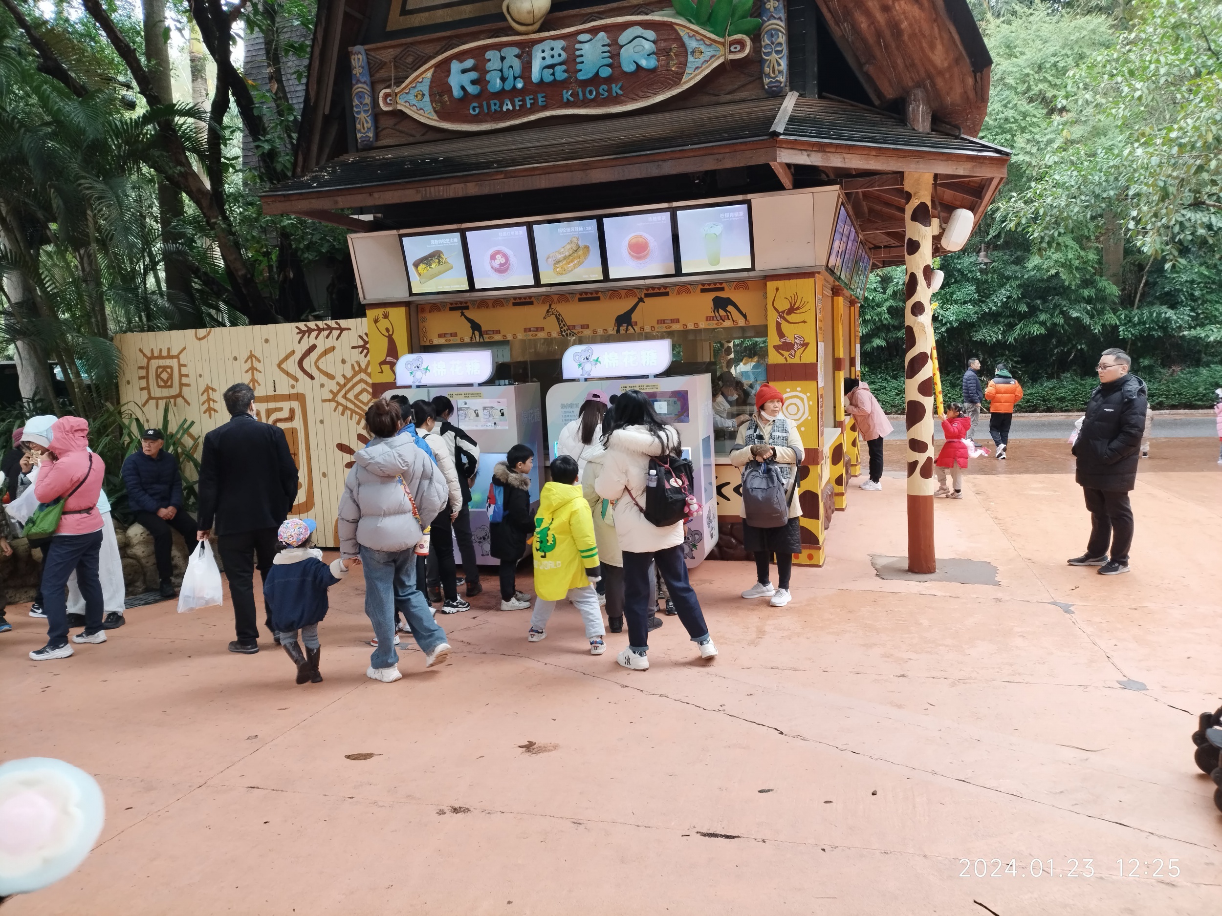 長隆動物世界長頸鹿機器