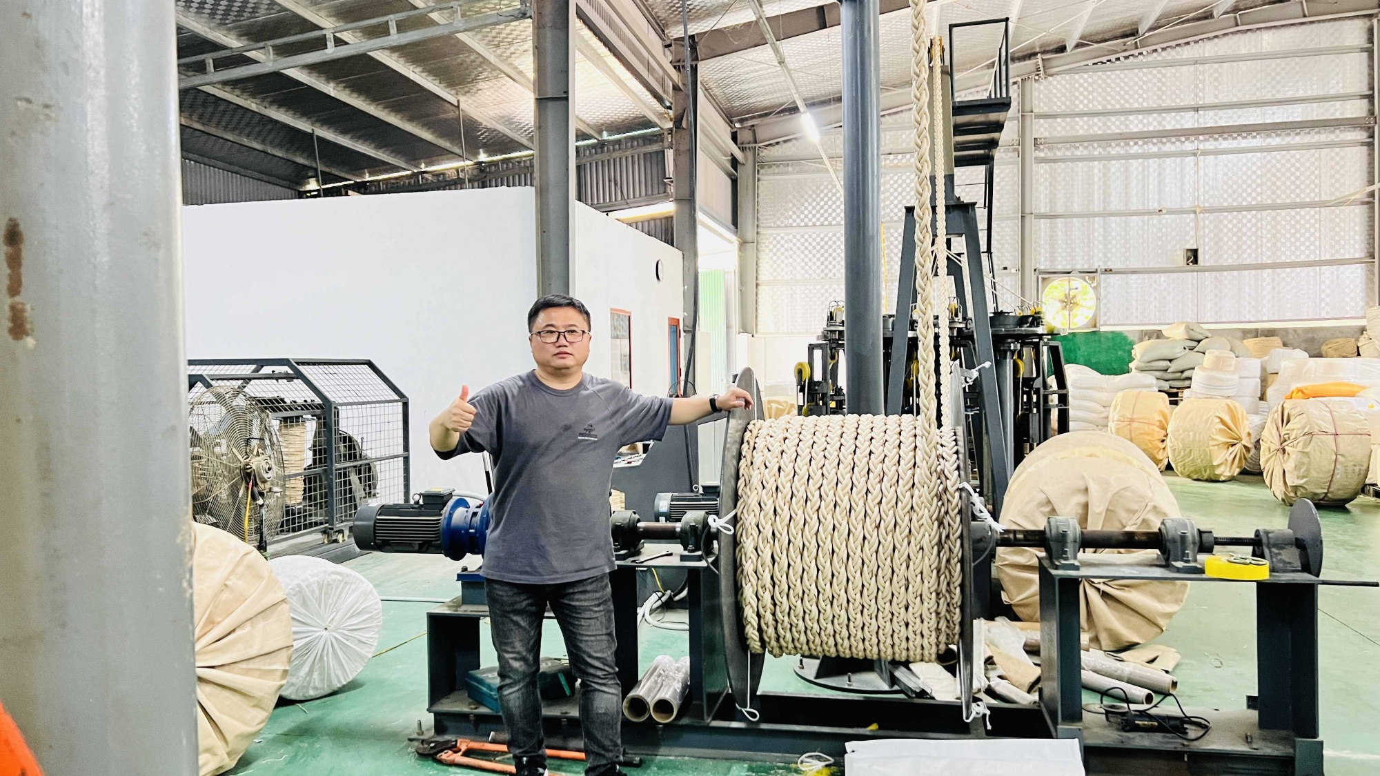 High capacity 4-8tao 3-80MM PP PE NYLON Rope making machine for Southeast Asia