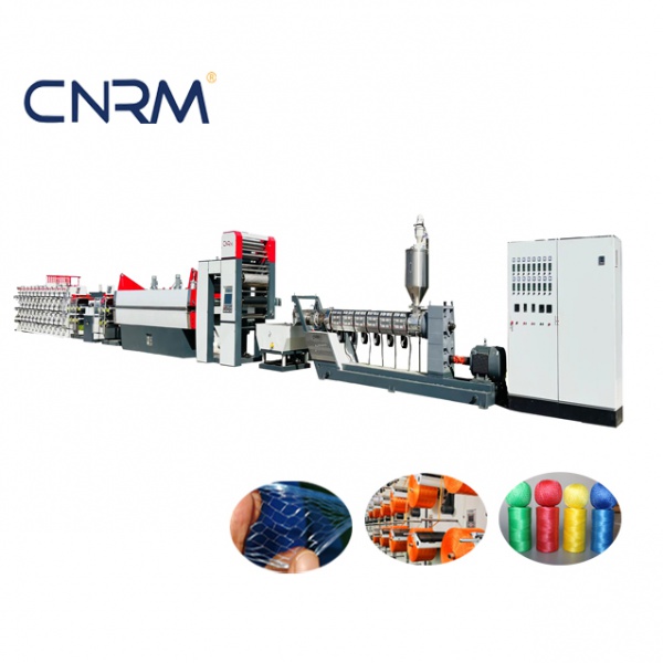 CNRM PP HDPE Yarn Extrusion Line for Fibrillated Tape For Twisted Rope/Baler Twine/Bundling/Cable Filler/Artificial Grass/Carpet