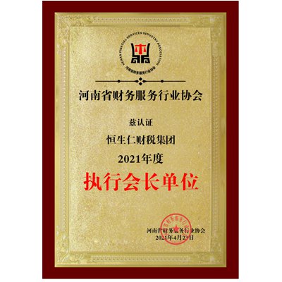 河南省财务行业服务协会执行会长单位