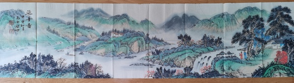 国画（泛舟图）