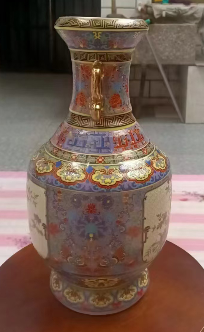 描金琳琅彩大瓷王一对