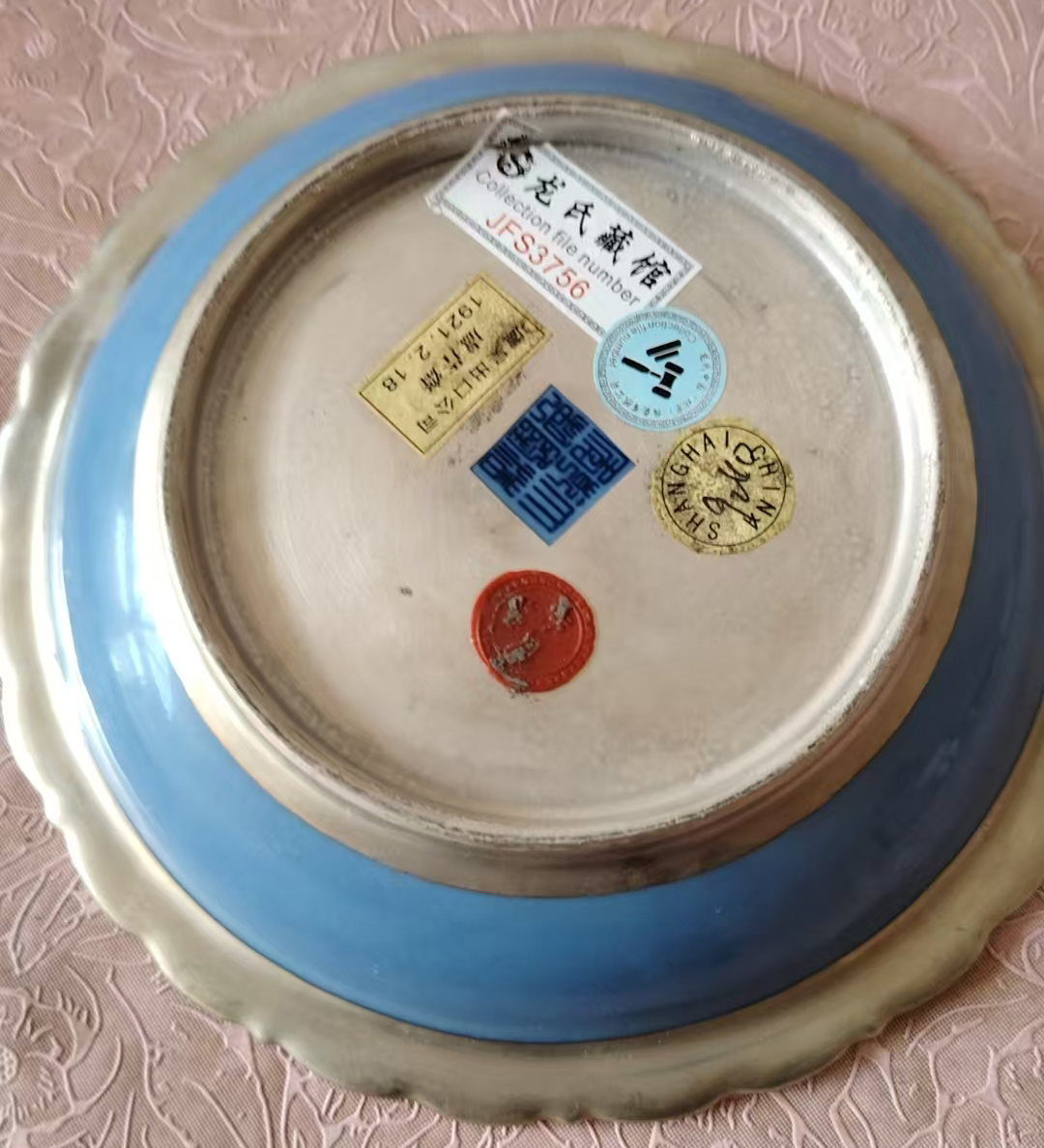 蓝雕碗
