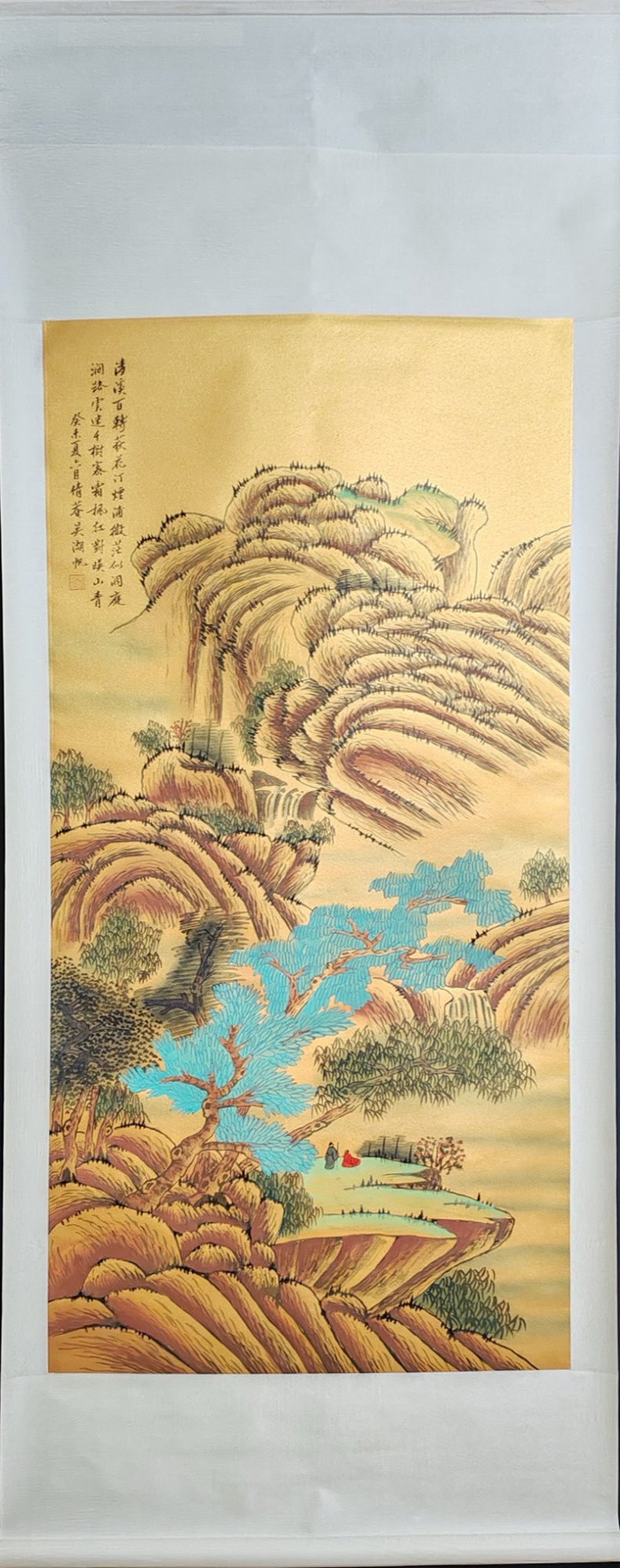 金箔山水图