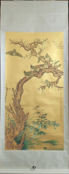 金箔花鸟图