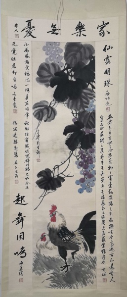 雄鸡起舞图