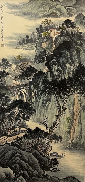 墨色山水图
