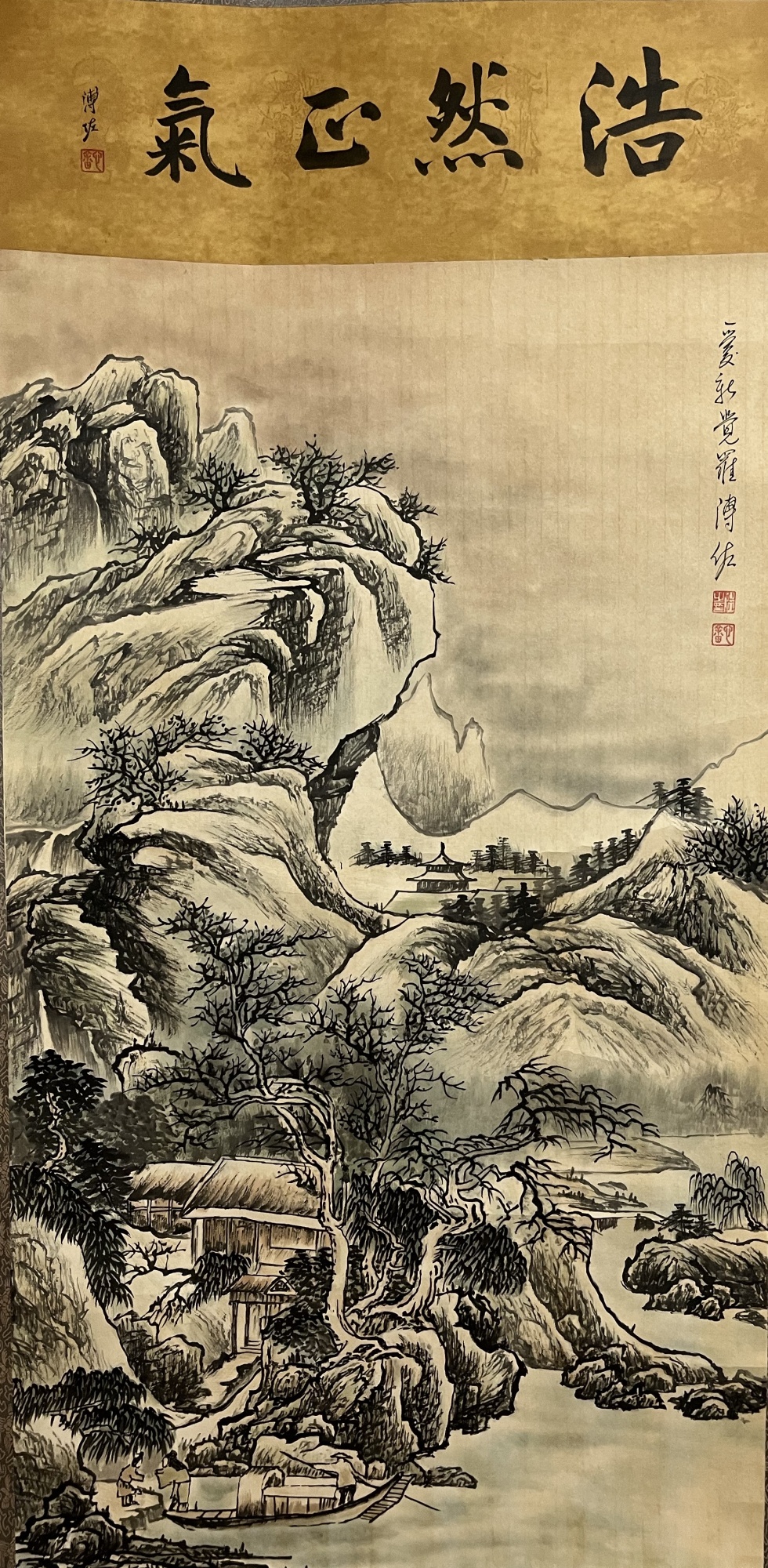 墨色山水图