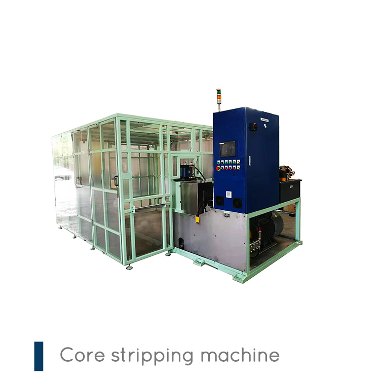 Core stripping machine