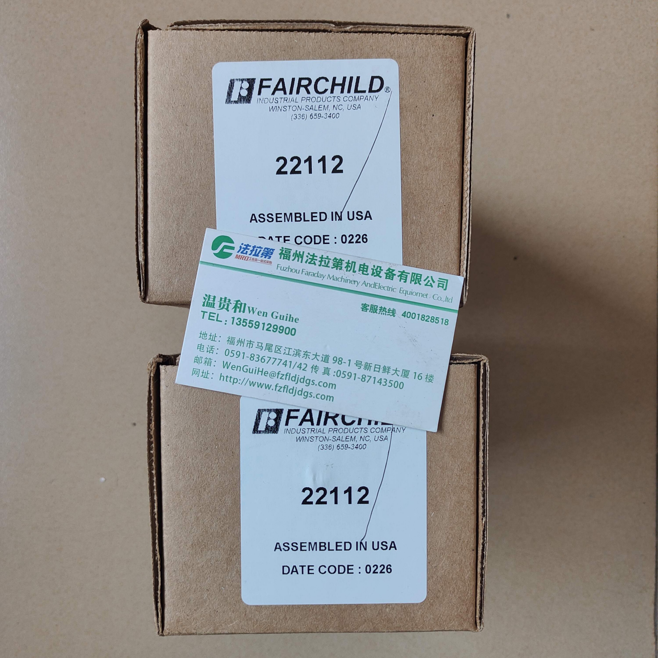 FAIRCHILD气动积算器22112  2026年4月下旬发货
