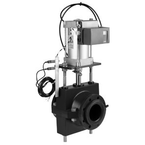 AKO 机械式夹管阀RV系列 机械操作，双作用带阀门定位器，双面关闭