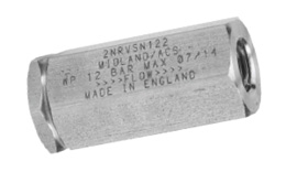 Midland-ACS 316L不锈钢止回阀，压力高达27 bar（391 psi）