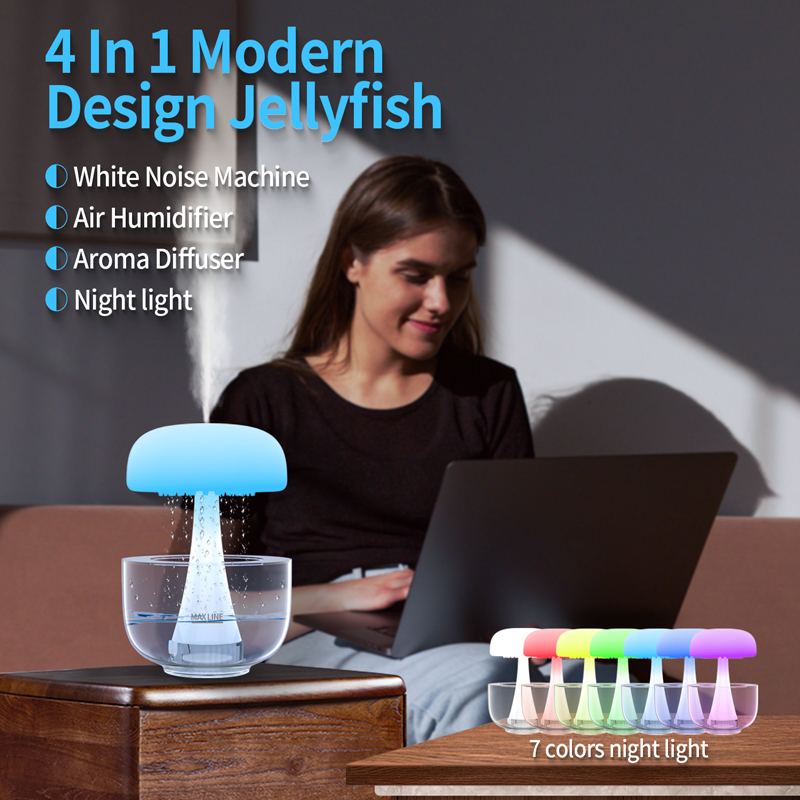 Jellyfish Design Rain Drop Air Humidifier 