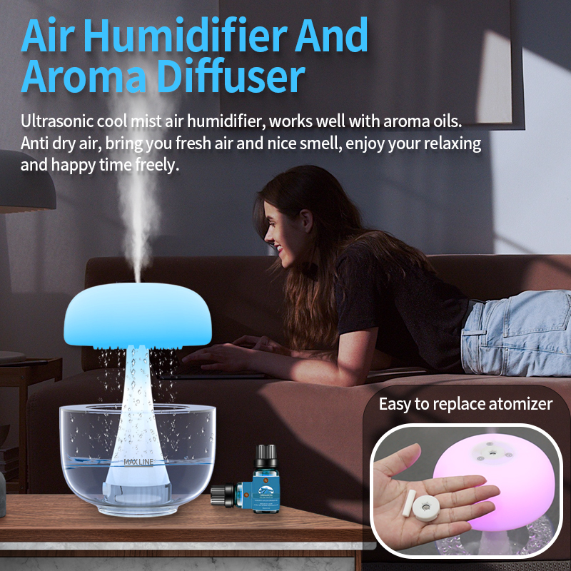 Jellyfish Design Rain Drop Air Humidifier 