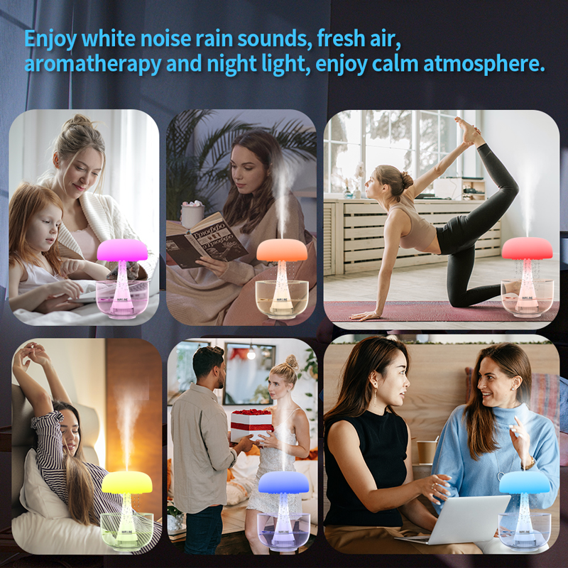 Jellyfish Design Rain Drop Air Humidifier 