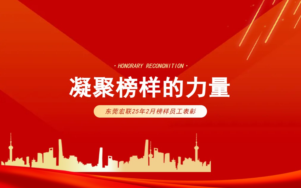锲而不舍 金石可镂--东莞宏联25年2月榜样员工