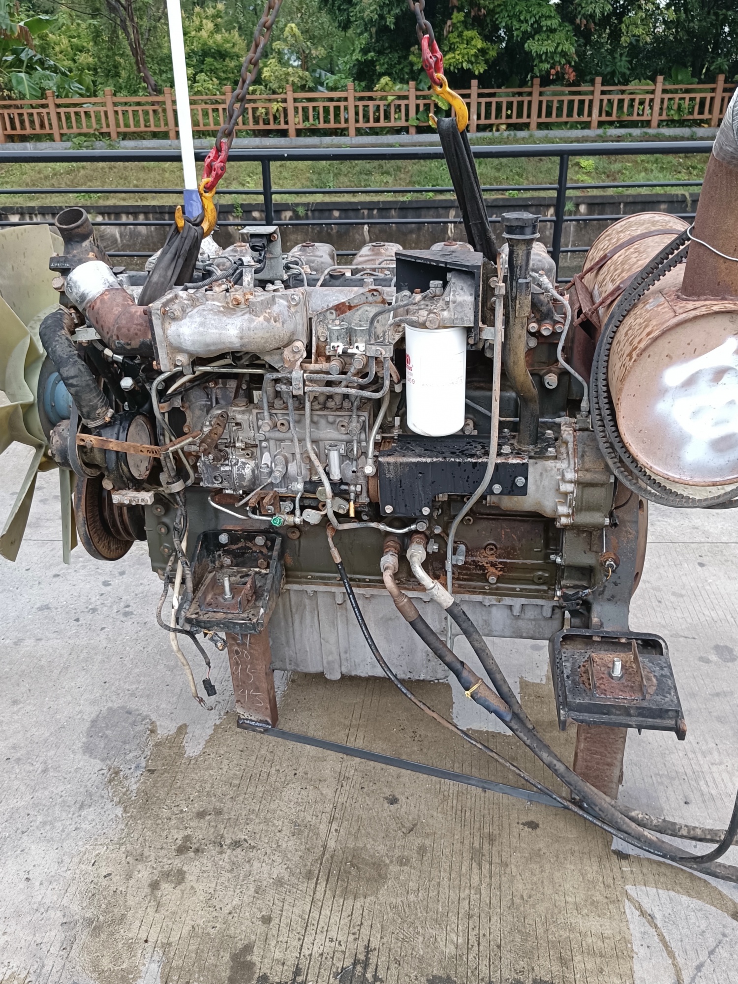 THE USED ENGINE 6D24 FOR SANY SY485