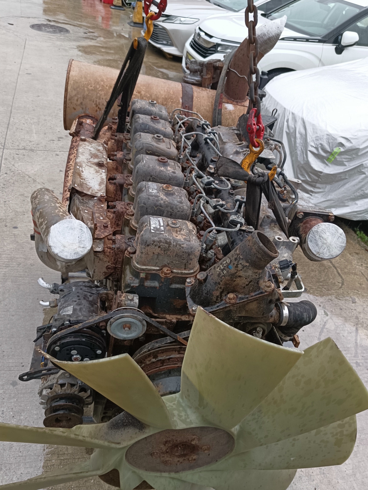 THE USED ENGINE 6D24 FOR SANY SY485