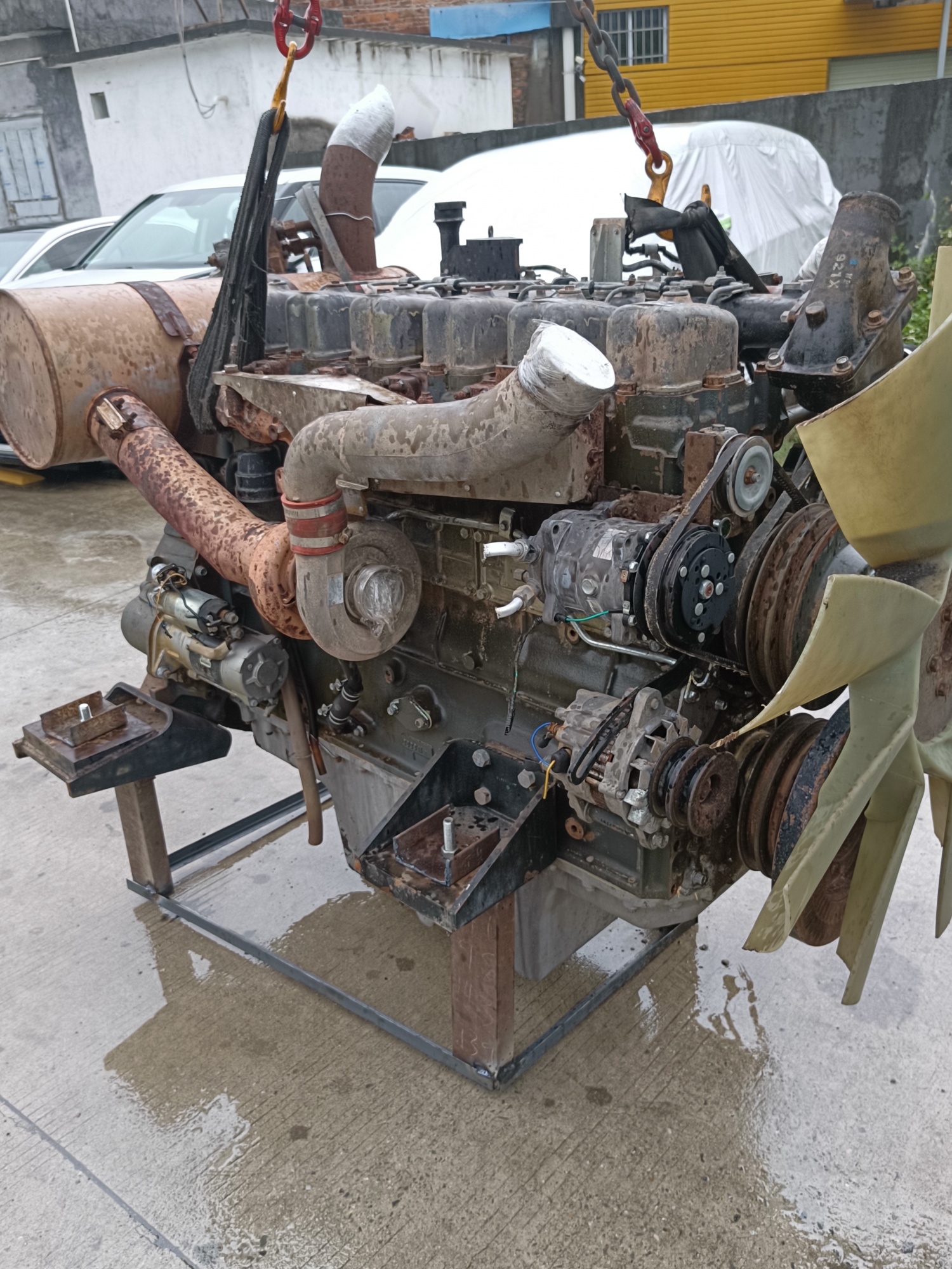 THE USED ENGINE 6D24 FOR SANY SY485
