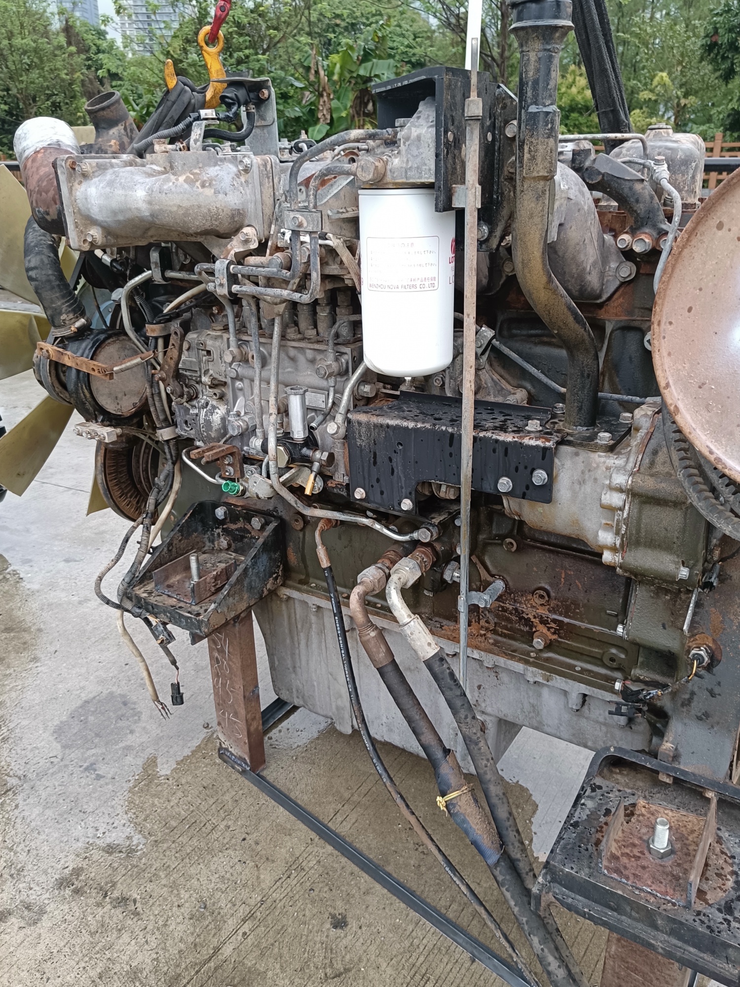THE USED ENGINE 6D24 FOR SANY SY485