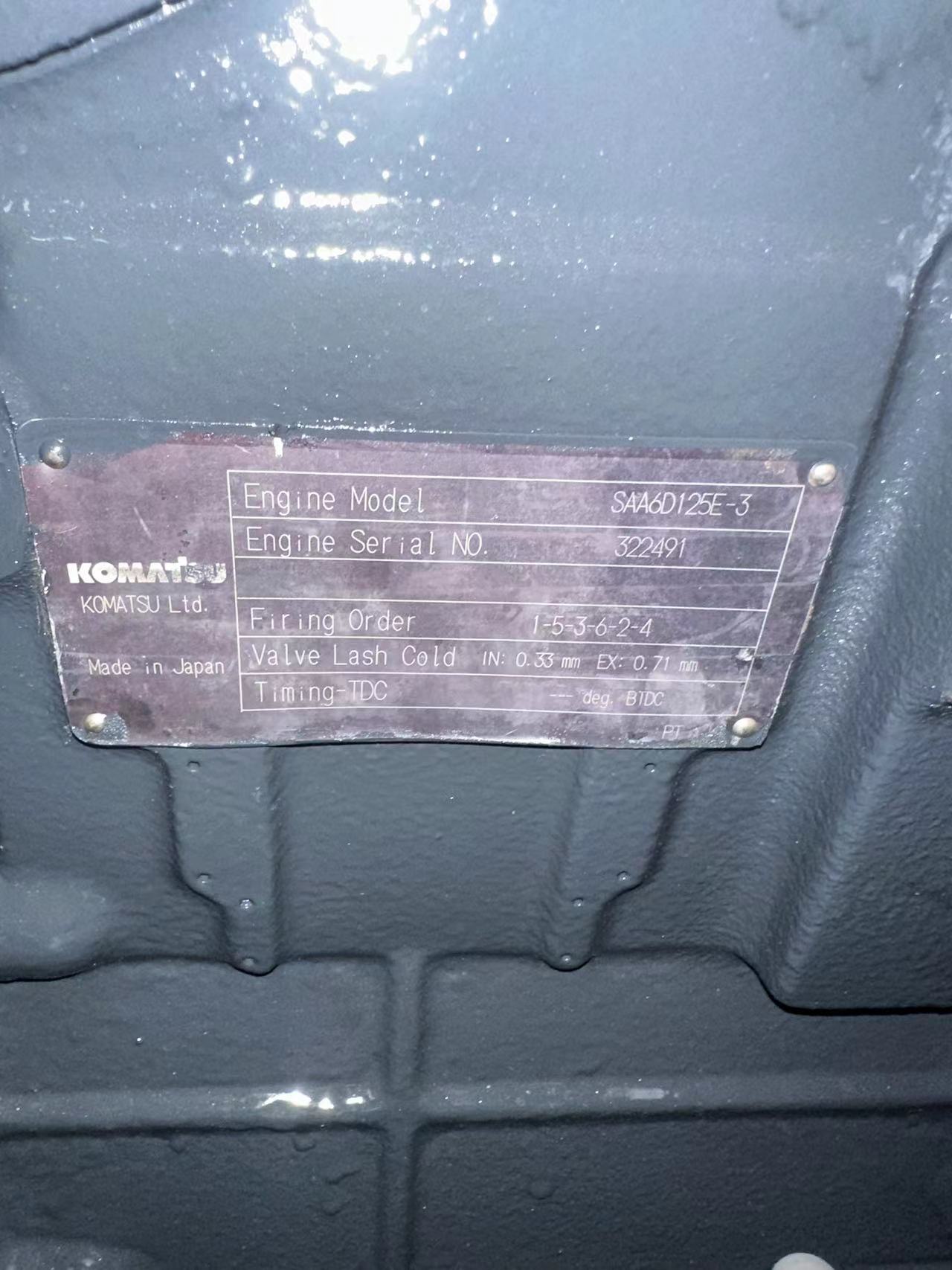 THE USED ENGINE FOR KOMATSU PC450-7 6D125E-3
