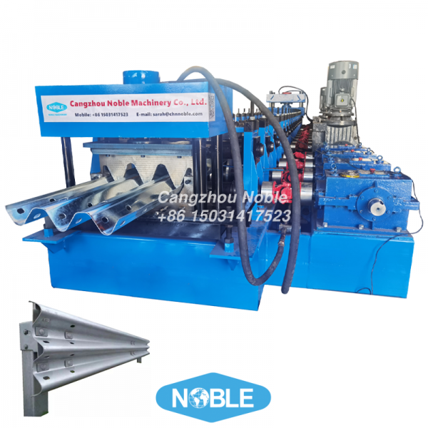 3 Wave Steel W Beam Traffic Facility Crash Barrier Highway Guardrail Roll Forming Machine