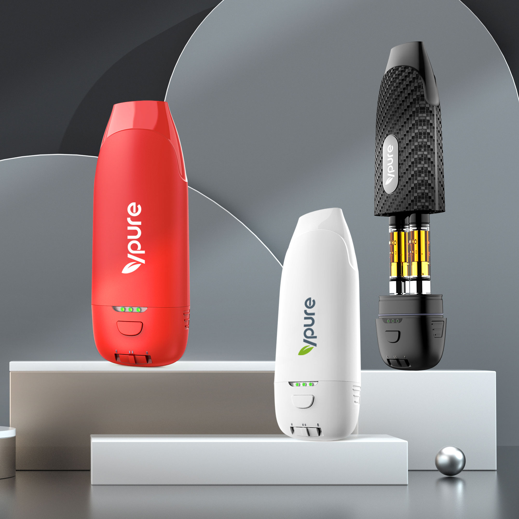 Vpure dual cartridge vape battery