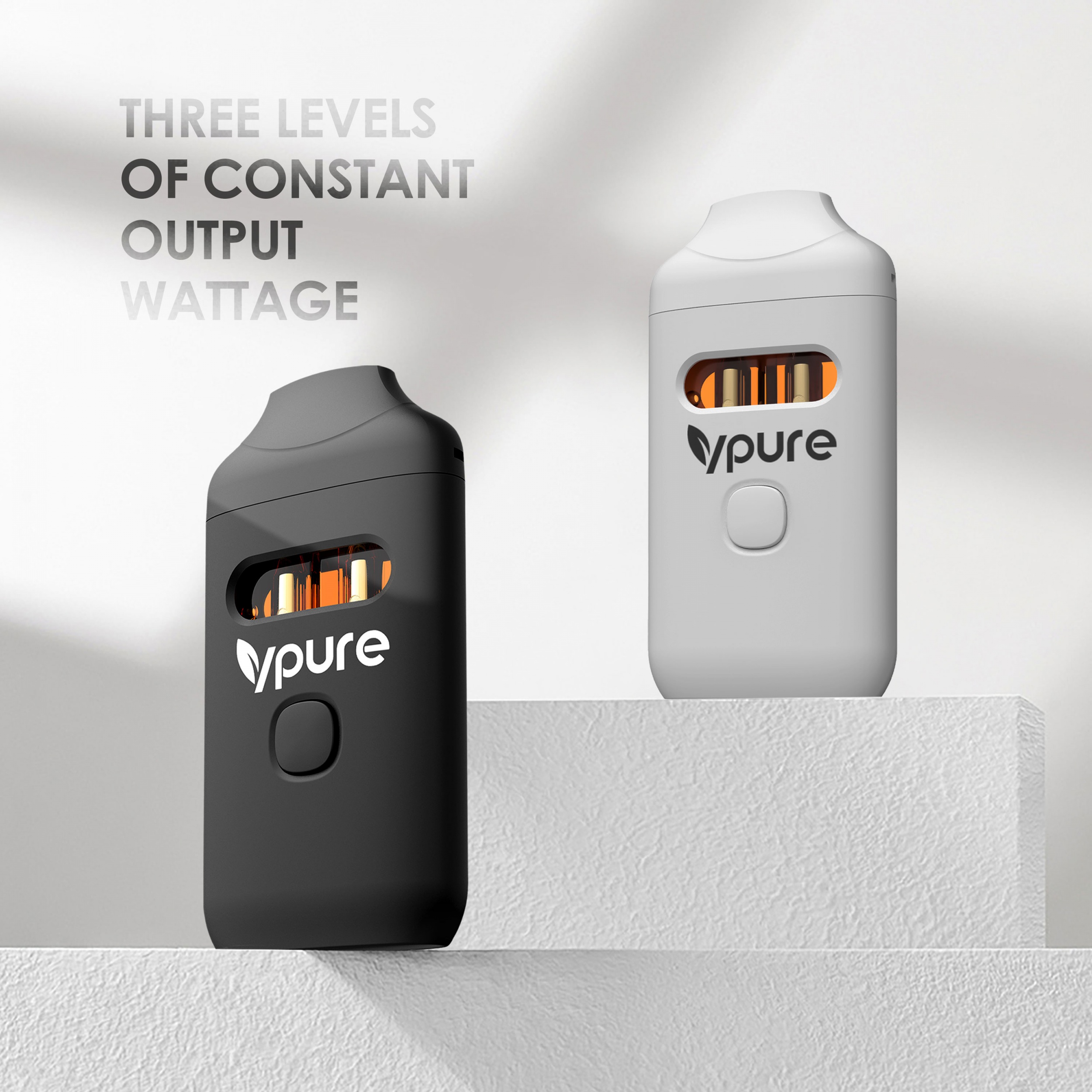 Vpure 0.5+0.5ml/1+1ml/2+2ml 1g/2g/4g dual chamber empty disposable vape pen for CBD, THC, live resin and distillate