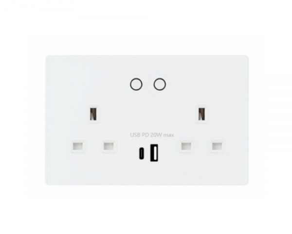 2 Gang 13A Smart Socket&A+C