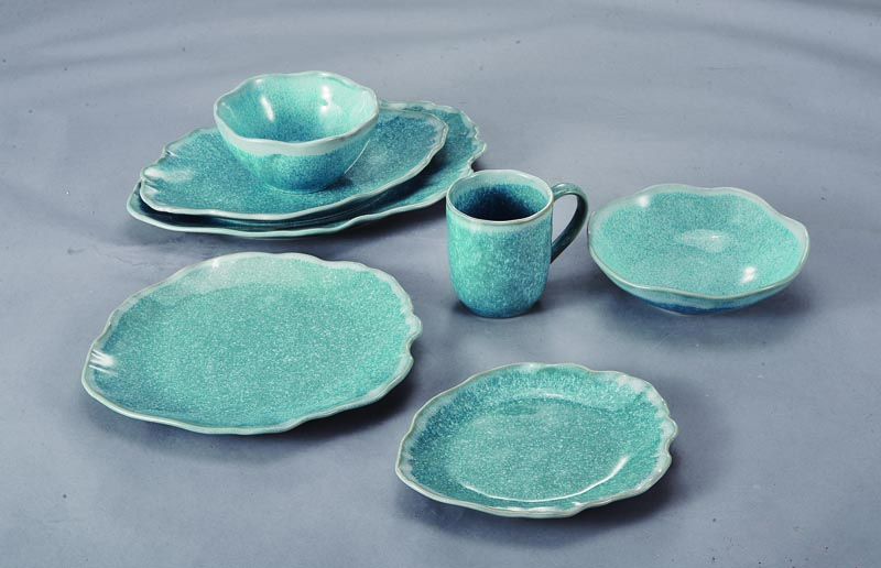 Lace celadon cup and saucer design