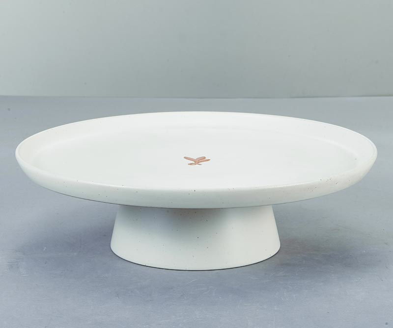 White porcelain dessert cake stand