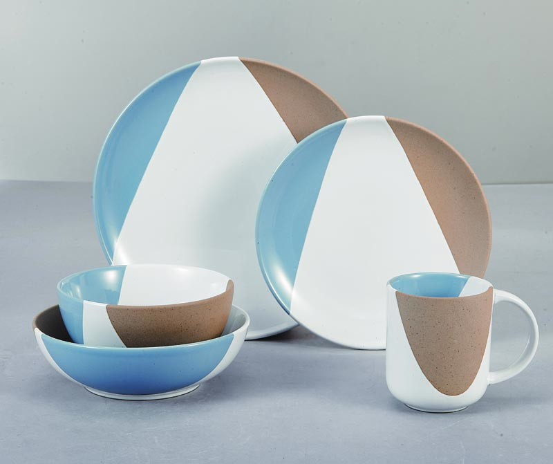 Contrast color ceramic tableware set design