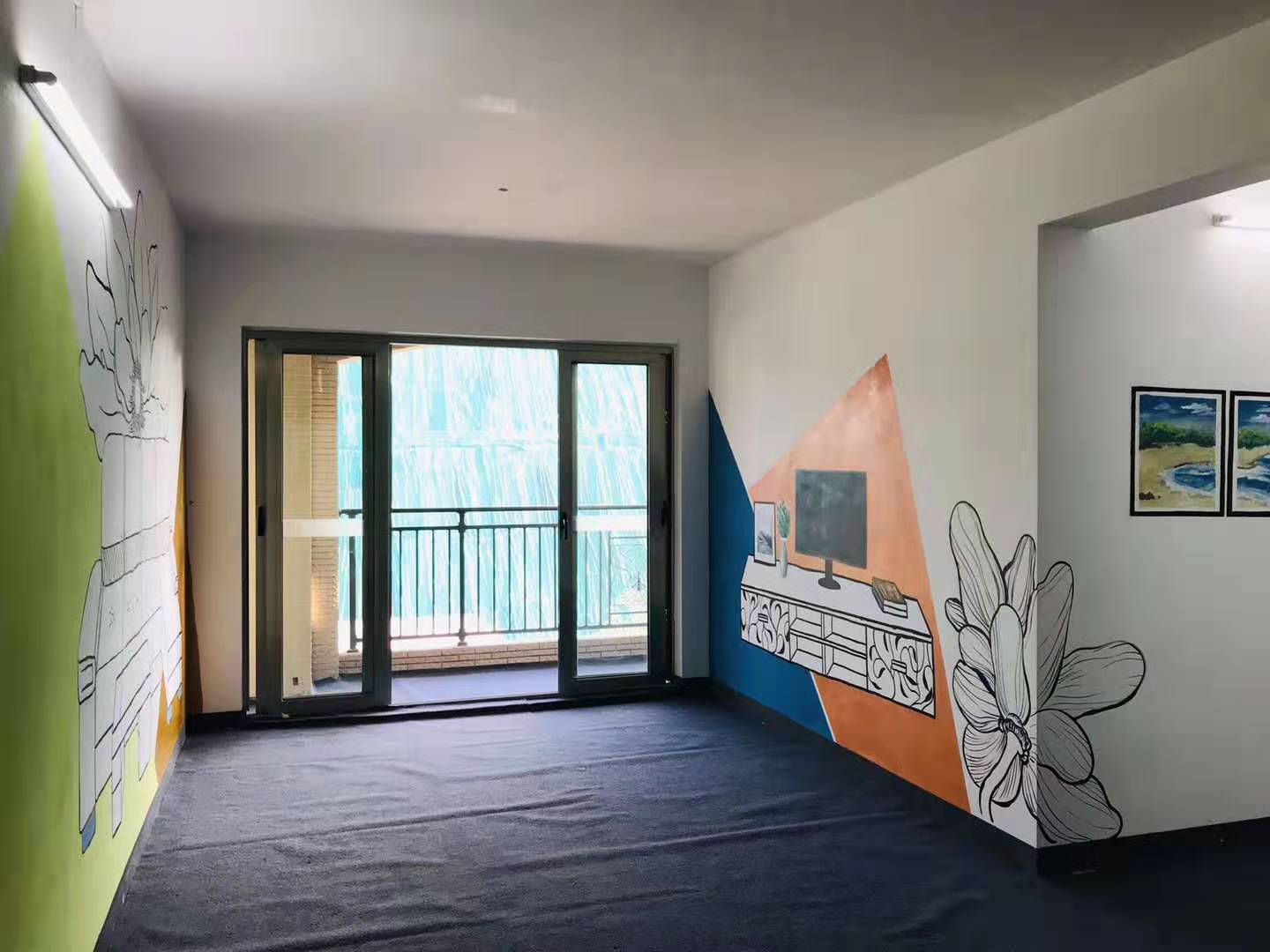 肇庆广宁敏捷朗逸豪庭样板房墙绘