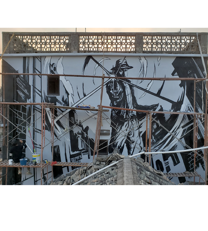 深圳大鹏所城刘黑仔故居墙体涂鸦 手绘墙画 创意涂鸦  网红村 网红打卡点 旅游打卡地