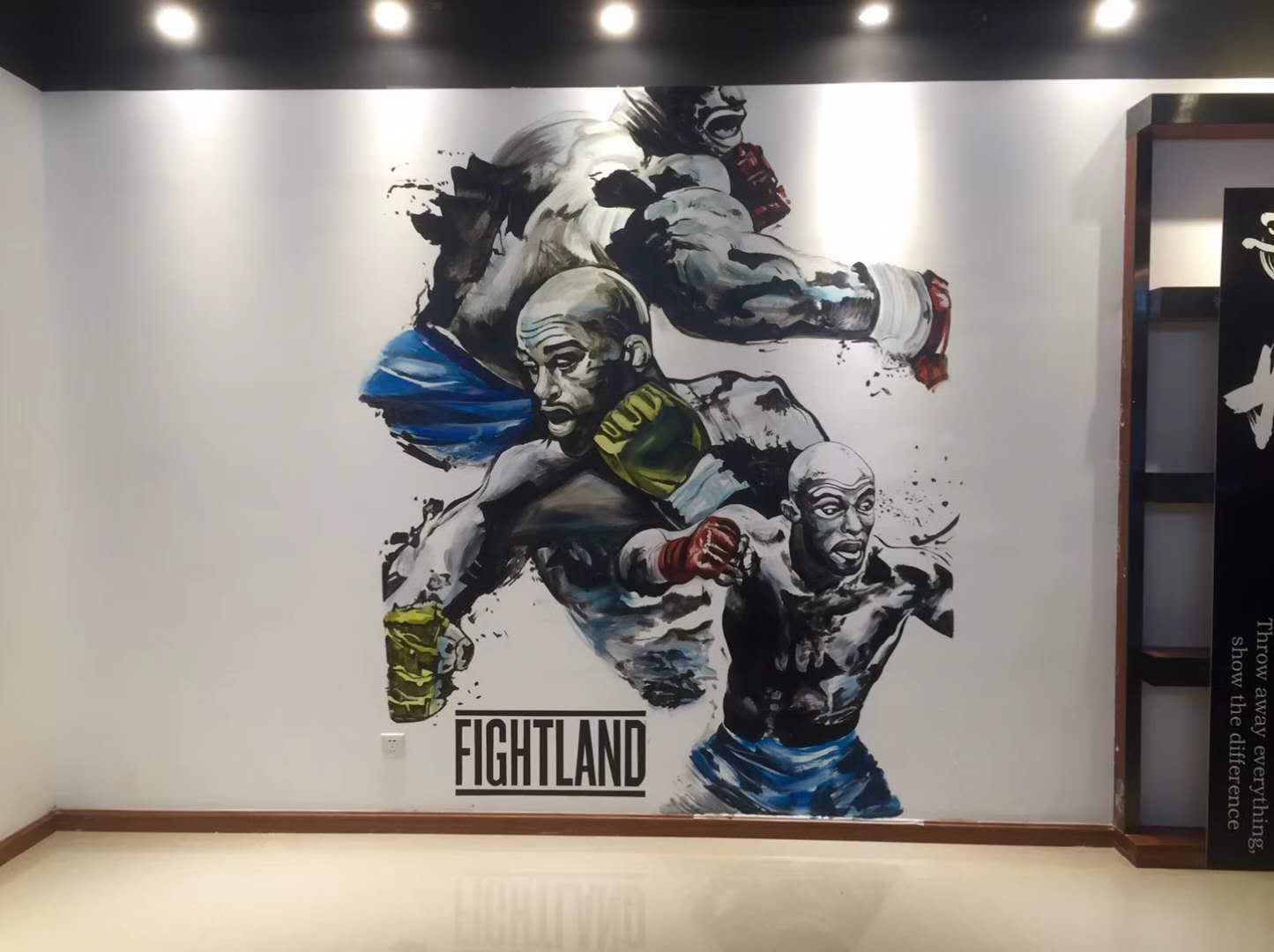 健身房涂鸦 健身房墙绘 健身馆壁画 健身馆彩绘
