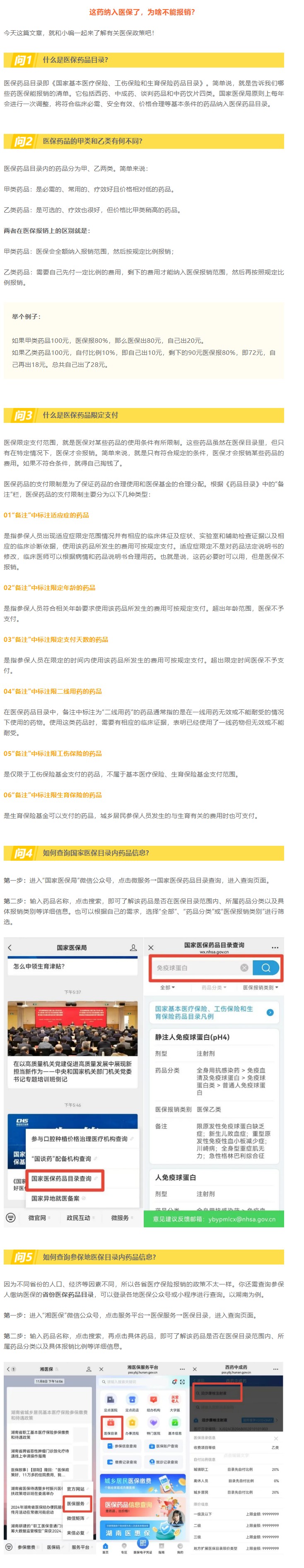 科普资讯 | 这药纳入医保了，为啥不能报销?