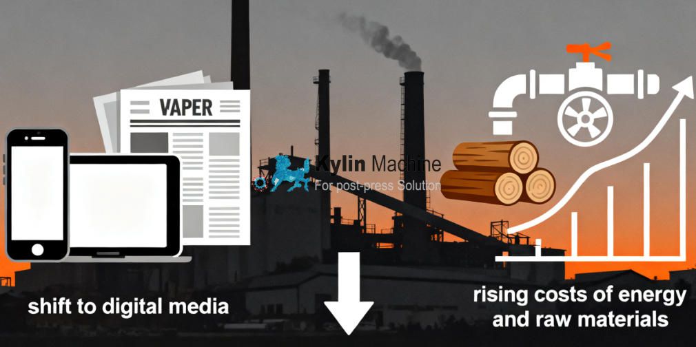 alt with keywords='a stack of old newspapers next to a tablet'