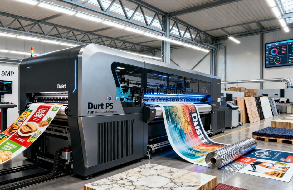 alt with keywords='Close-up of the Durst P5 SMP's printheads in action'