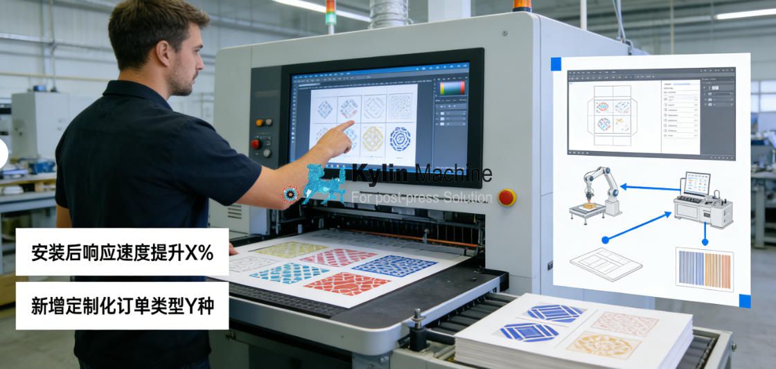 A digital cutting table in operation