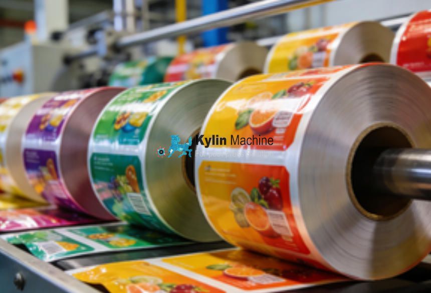 A close-up of digitally printed flexible packaging