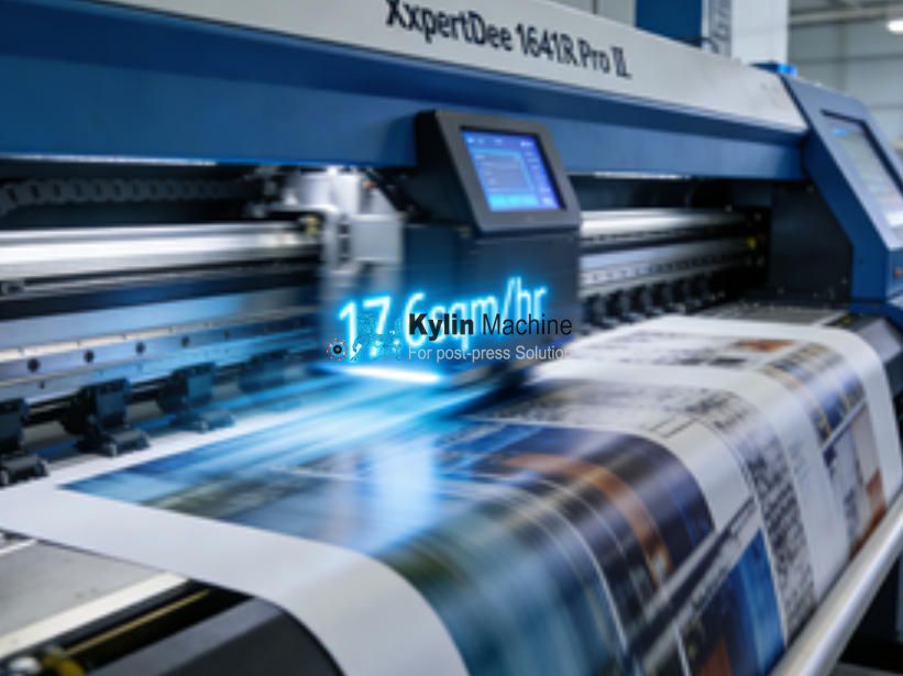 Close-up of a high-speed printhead in action