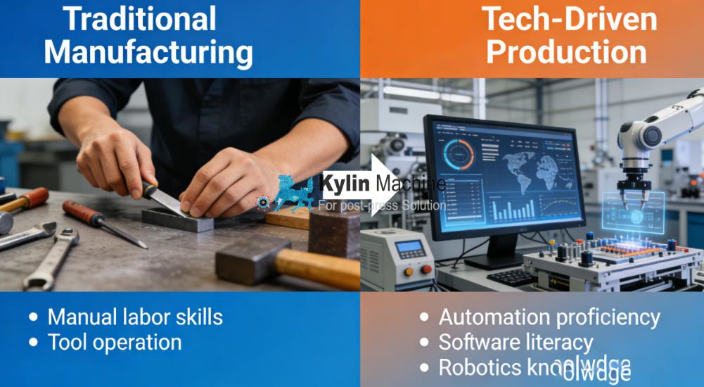 Modern Factory Workforce A factory worker operating a modern touchscreen interface