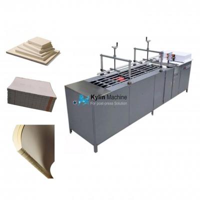 Book block gumming and drying machine
