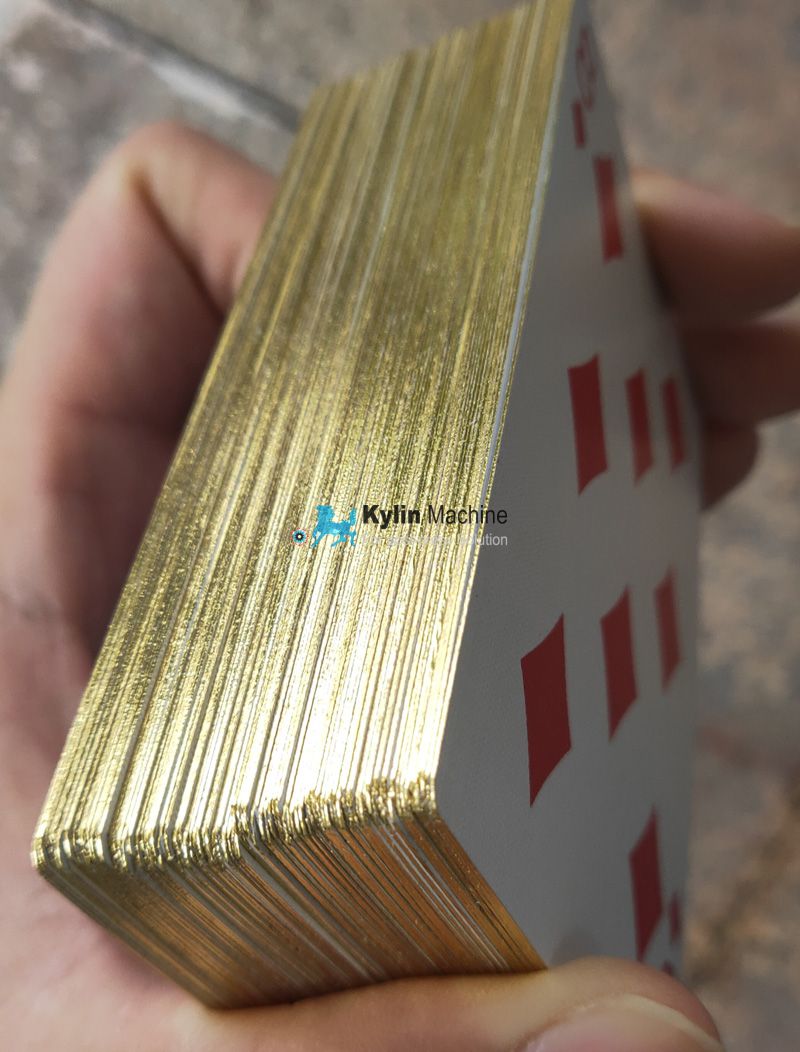 Card edge gilding machine