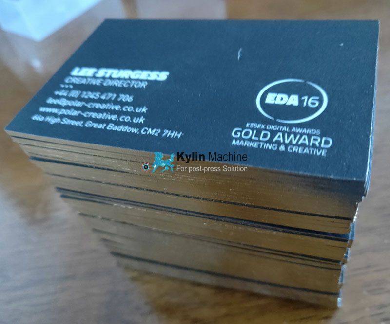 Card edge gilding machine